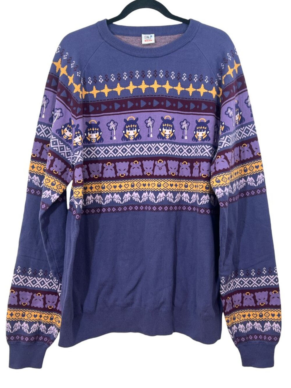 Omocat Ninomae Ina'nis Knit Sweater Purple XL NWOT $80
